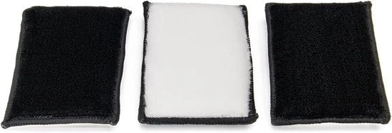Adatto per Scrub Autofiber, spugna per interni - 3 pezzi (bianco/nero)