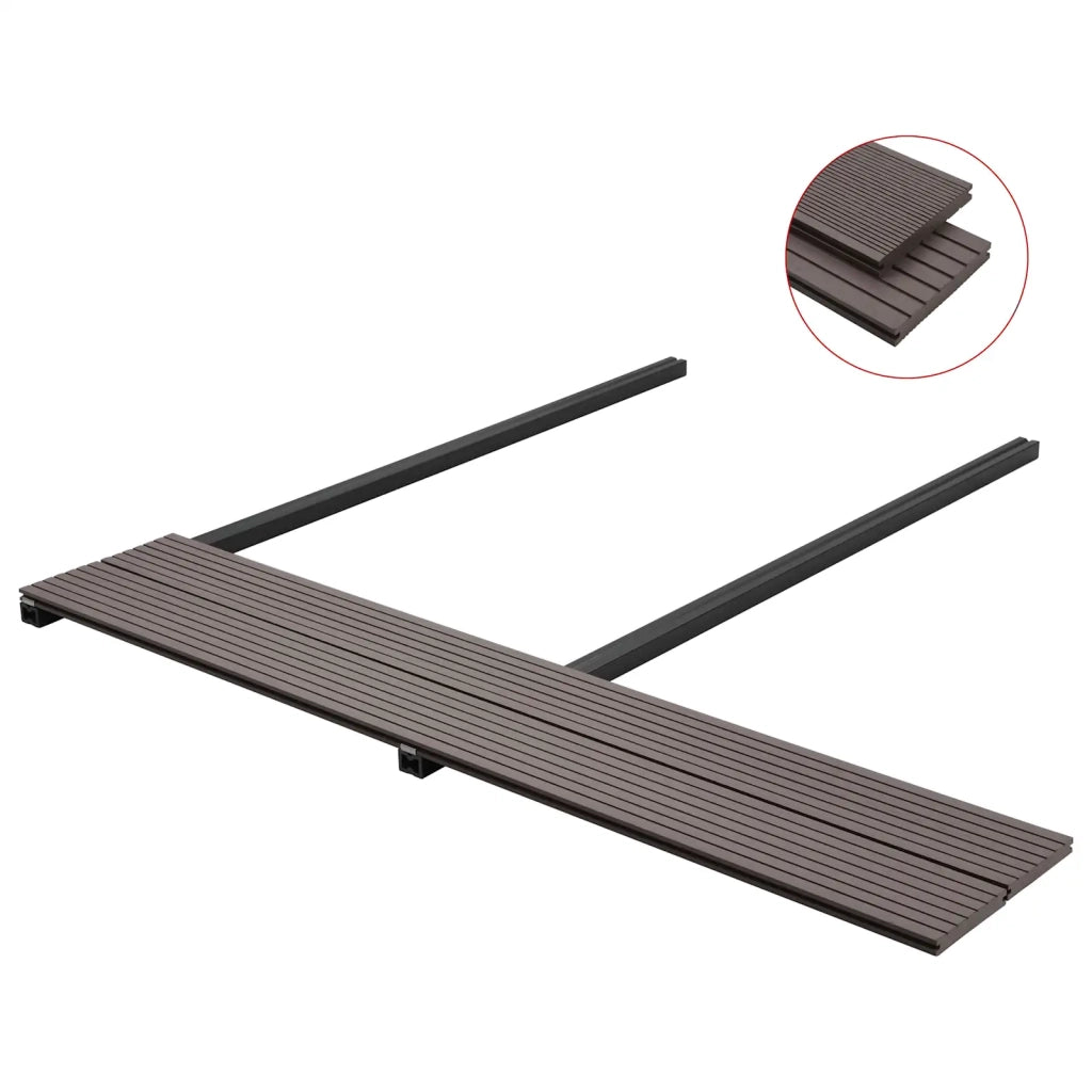Pavimento da Deck 48 pcs Marrone Scuro WPC 3444754