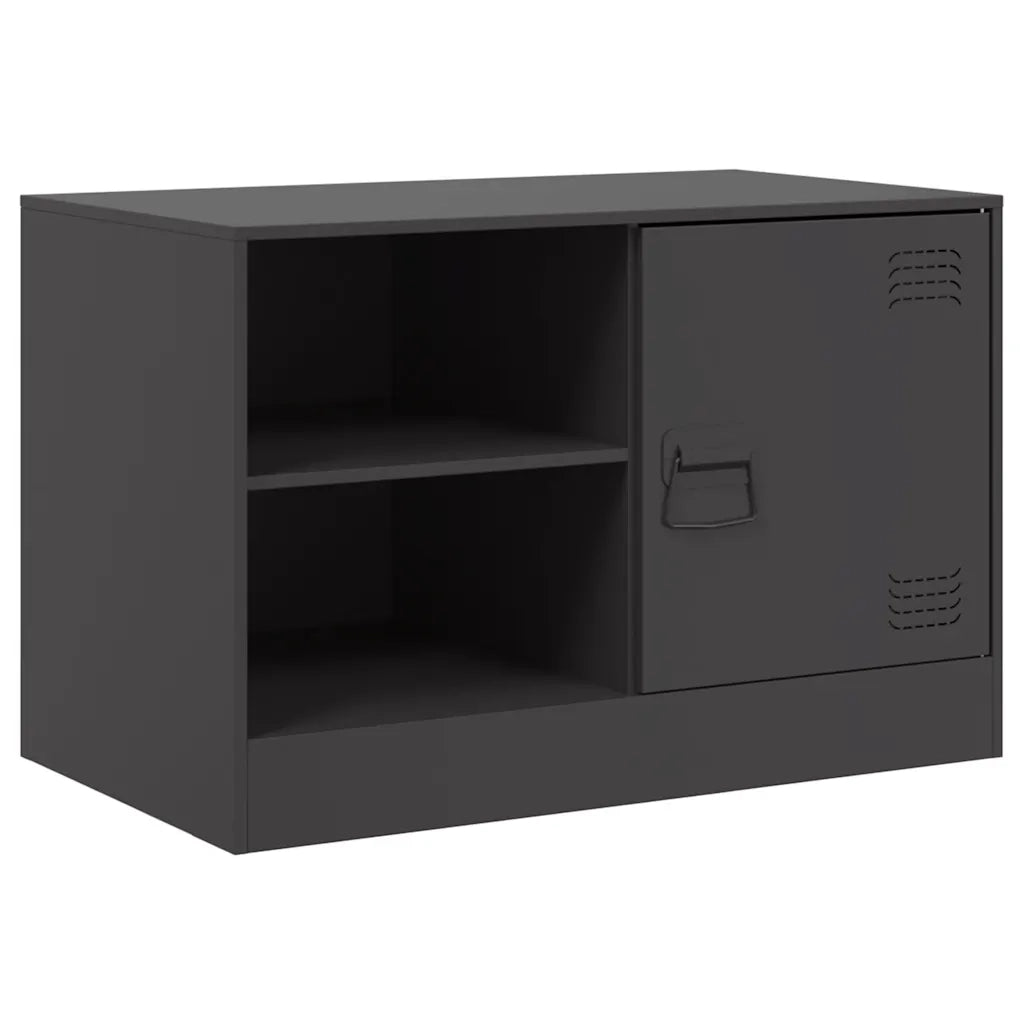 Mobile TV-Credenza per TV-Console TV Nero 67x39x44 cm in Acciaio 911999