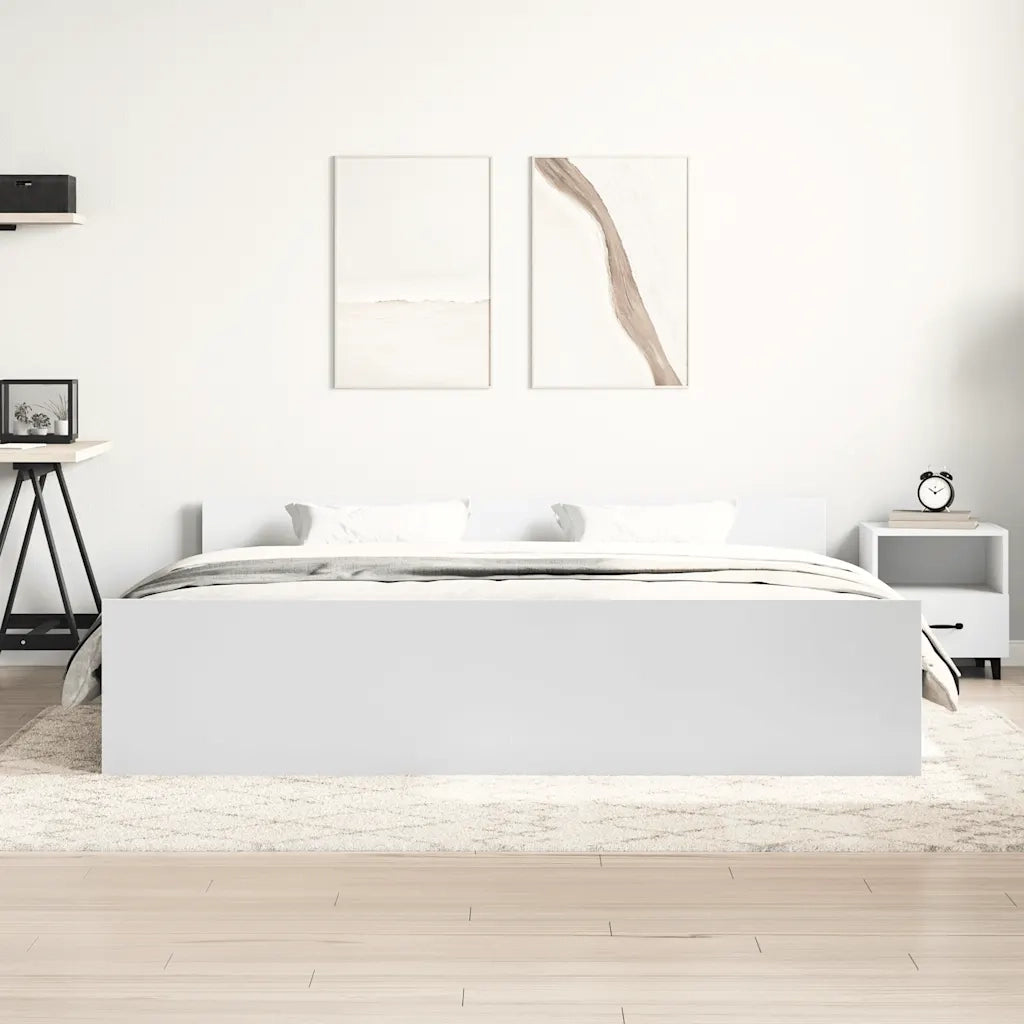 Giroletto con Testiera e Pediera Bianco 200x200 cm