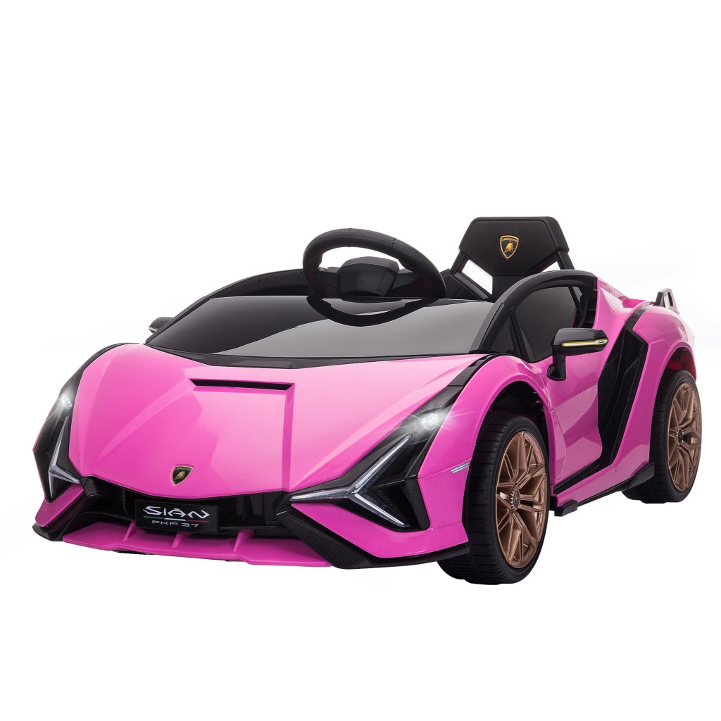 Auto Elettrica Bambini Lamborghini 12V con Telecomando ¨C Minimal ¨C Rosa