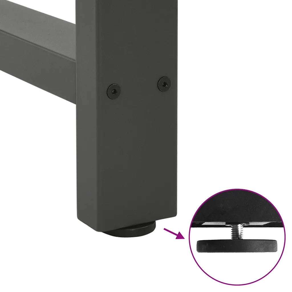 Gambe per Tavolino da Caffè Antracite 2 pz 40x(30-31) cm Acciaio 4013258