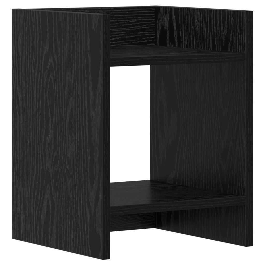 Supporto per piante | Sostegno per piante con lo scaffale Rovere Nero 30 x 30 x 40 cm