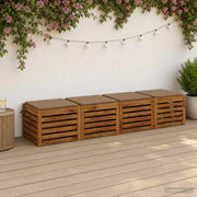Cuscini per Sedia in 4 Pezzi SOEST 4 pz 100% Poliestere Tortora 944350