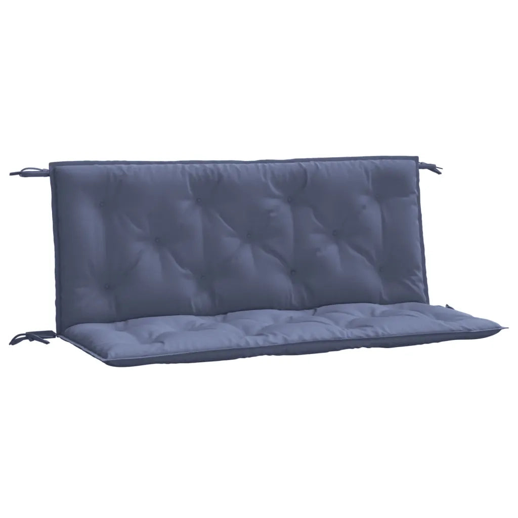 Cuscini per Panca 2 pz-Set di 2 Cuscini per panchina Blu Marino 120x50x7cm in Tessuto Oxford