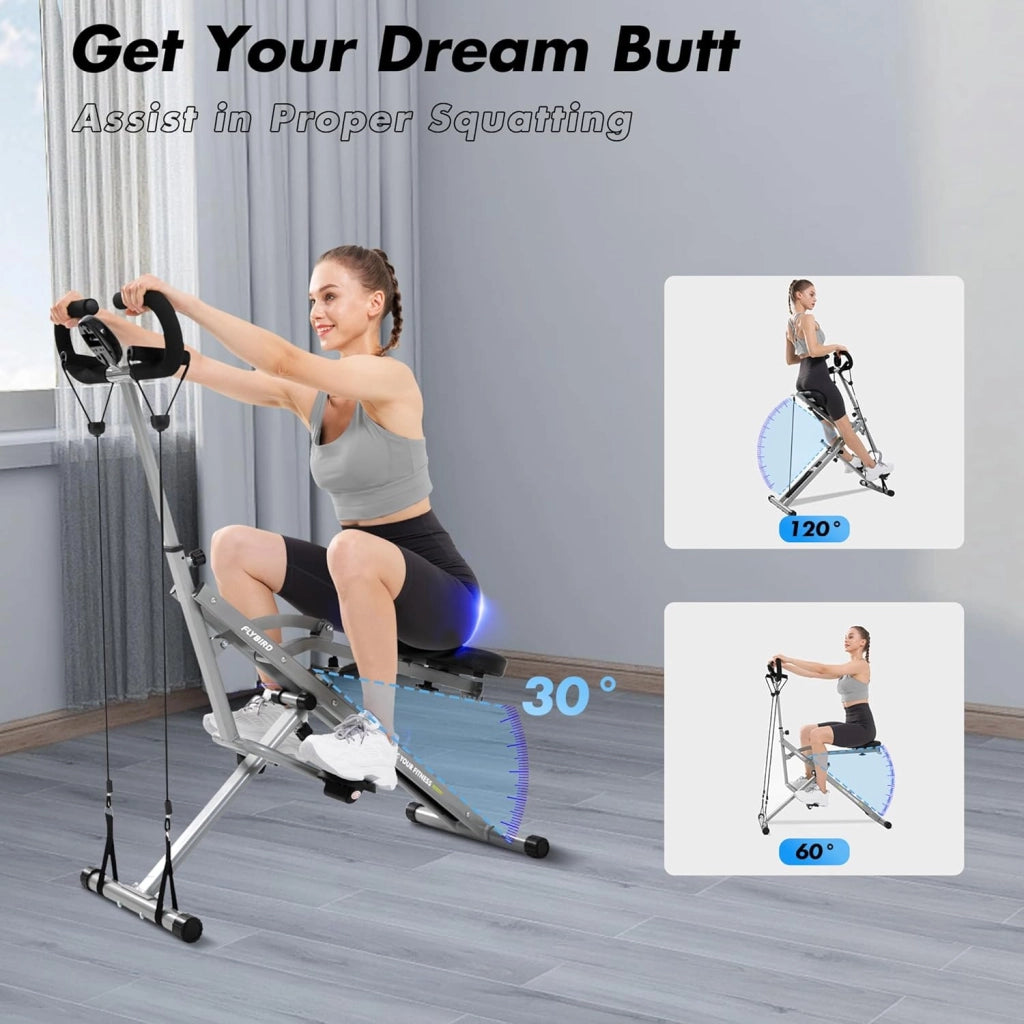 Bicicletta Rowing Fitness ¨C Minimal ¨C Grigio, Pieghevole, Carico Max 158 kg