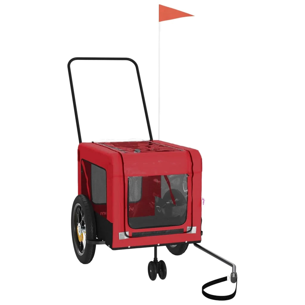 Rimorchio/carrello per animali domestici rosso 02_0044367