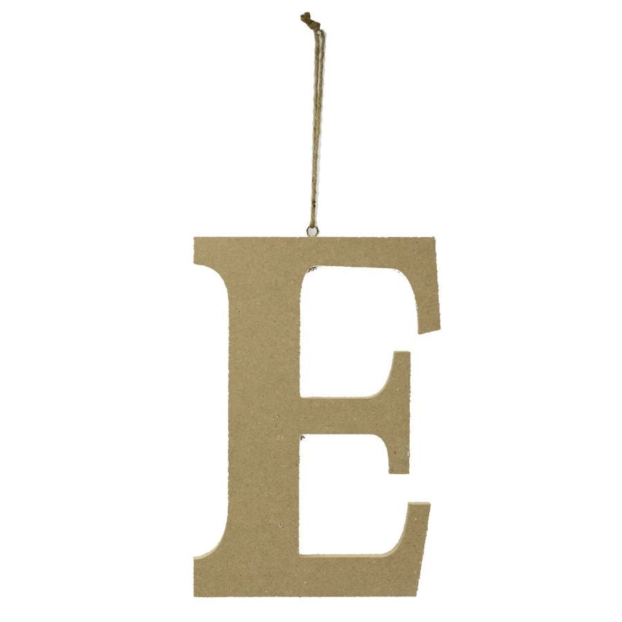 LETTERA "E" LEGNO CM15X1,2H22