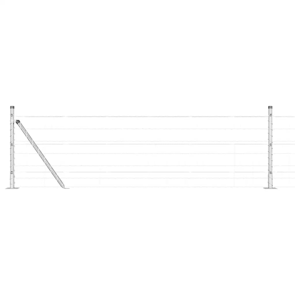 Recinzione con Posto Argento 0,4 x 25 m Acciaio