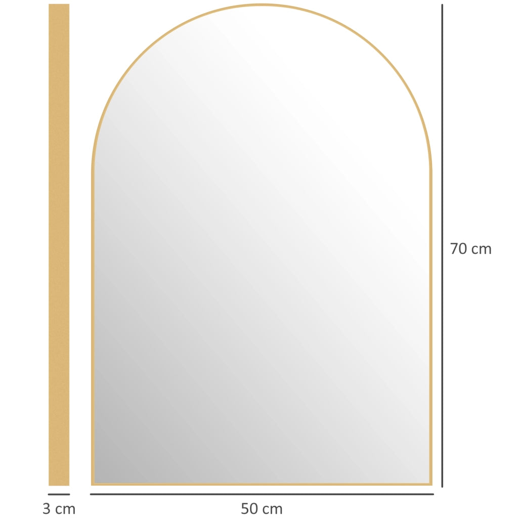 Specchio da parete con cornice in legno ¨C zephmum ¨C 50x70 cm oro
