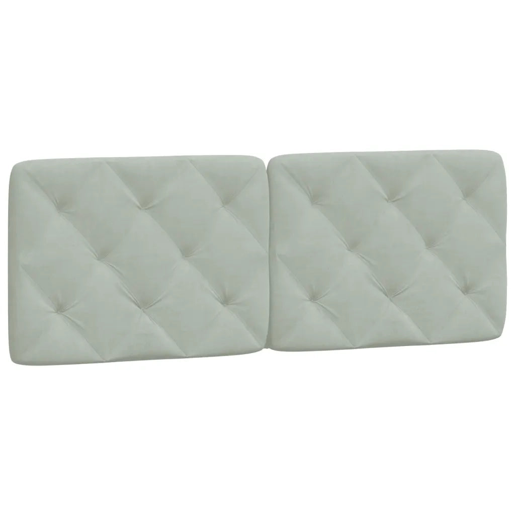 Cuscino Testiera Grigio Chiaro 140 cm in Velluto 374727