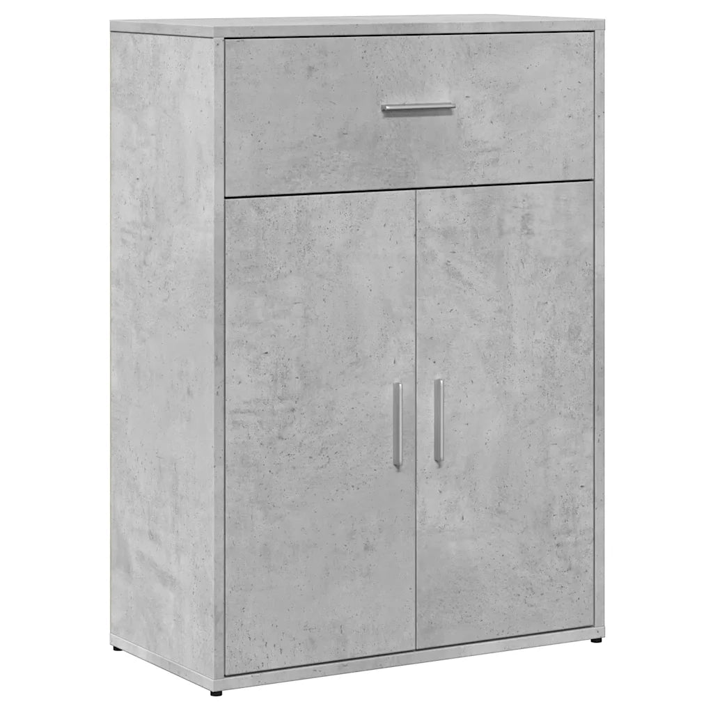 Credenza-Buffet-Armadio da cucina Grigio Cemento 60x30x84 cm in Legno Multistrato