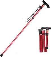Stadio da camminata - Flessibile e ripiegabile - 85-95 cm - Stadio da camminata - Unisex - Manubrio ergonomico - Antiscivolo - Solido e duraturo - Stadio ripiegabile - Leggero e trasportabile - Rosso