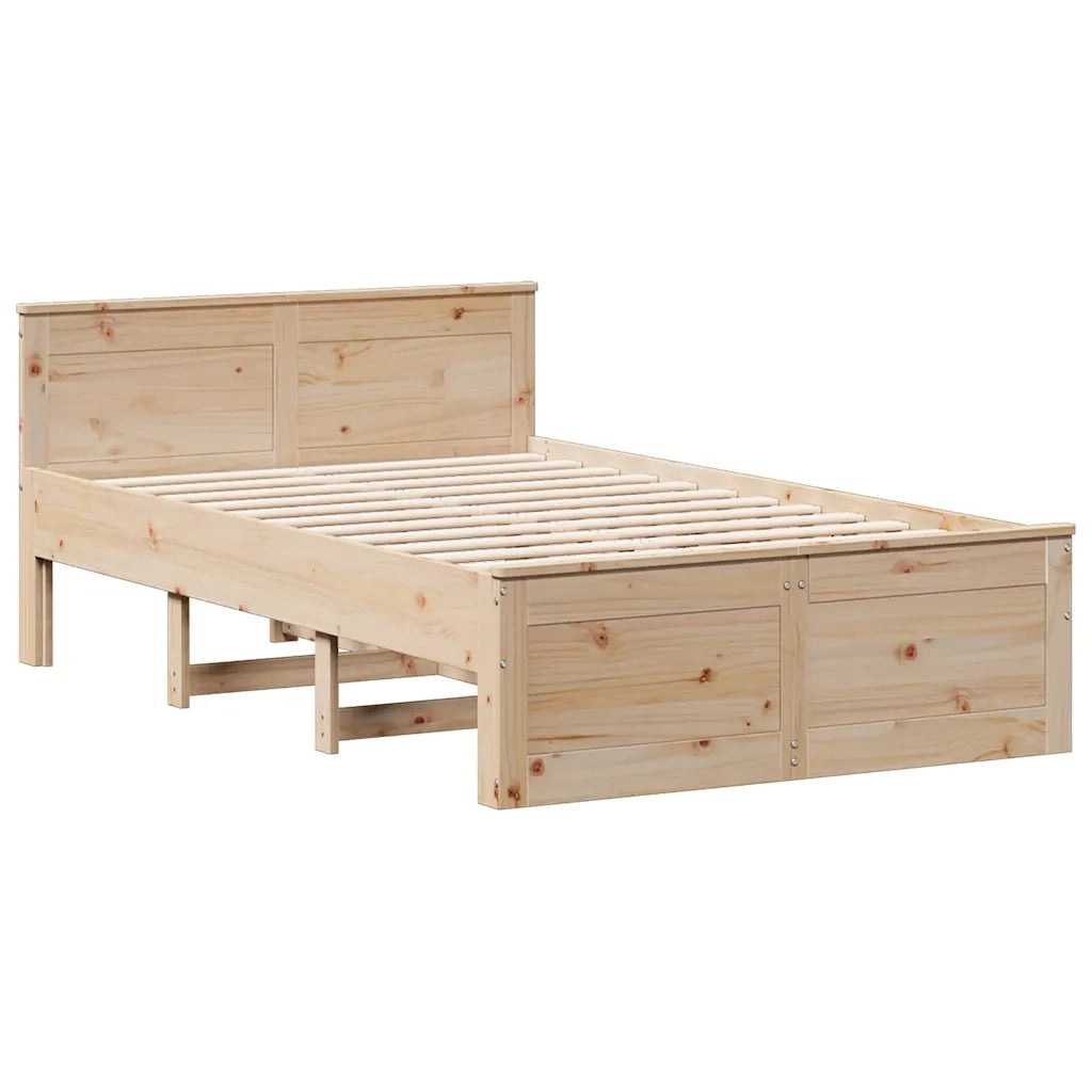 Giroletto senza Materasso con Testata 135x190 cm Massello Pino 3308780