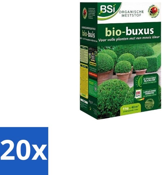 Materia prima per Buxus - Crescita intensa e foglie profonde - 1,25 kg (12,5 m²) - Confezione in bulk - 20 pezzi