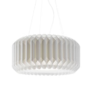 Sospensione 5 Luci Bianco in Metallo Cromato Cm. 60 x 31h