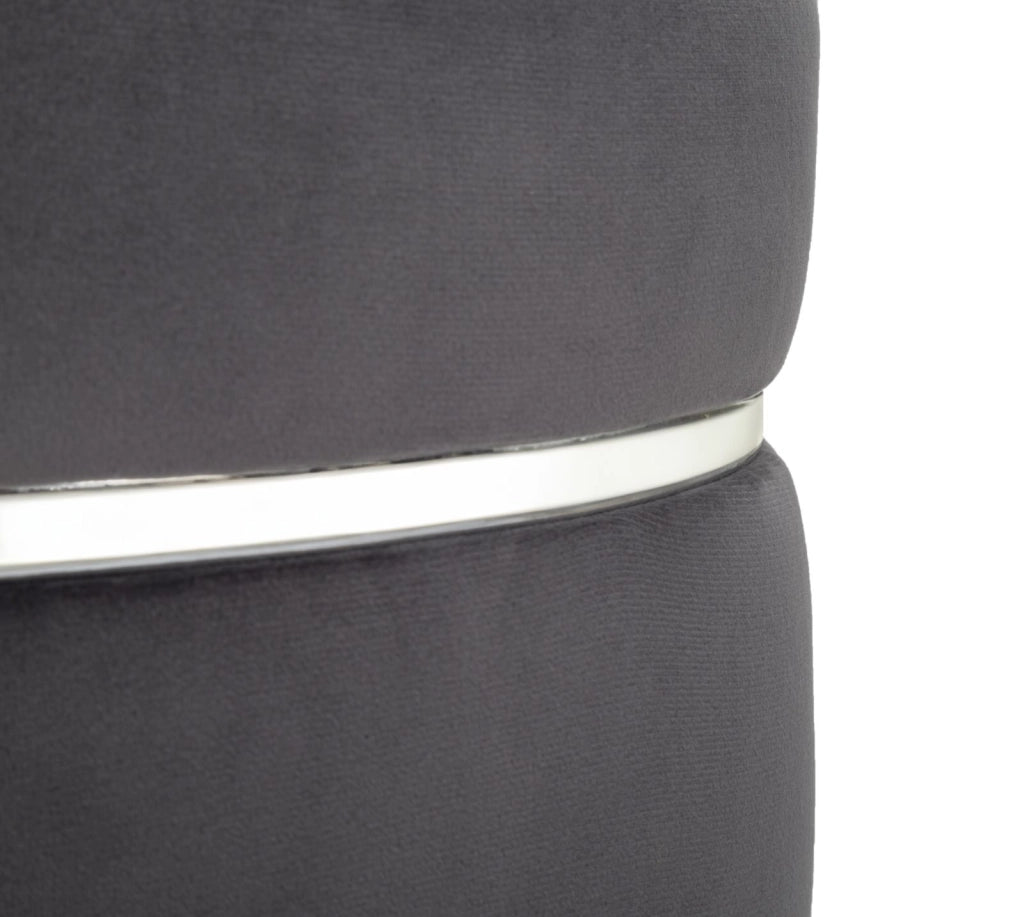 SGABELLO PARIS GRIGIO/SILVER CM � 35X40,5