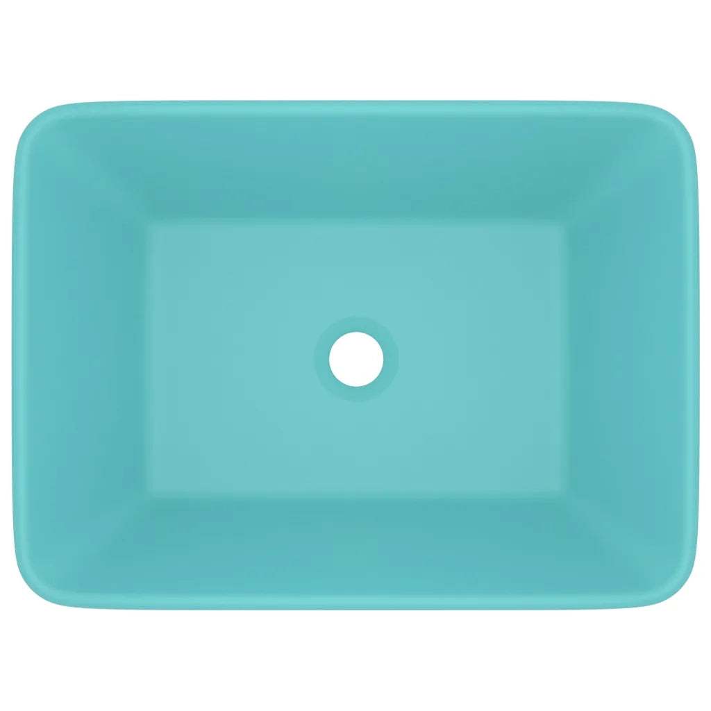 Lavandino Luxury Turchese Opaco 41x30x12 cm in Ceramica 147046