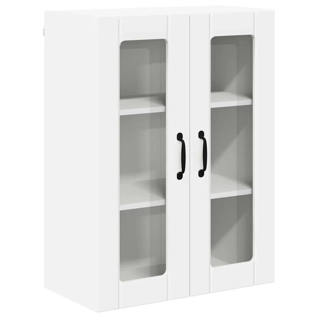 Pensile da cucina | Mobile in vetro da parete LUCCA Bianco 60 x 31 x 80 cm