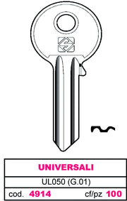 Silca CHIAVE ASC UL050 (G.VAB 0) UNIVERSALE 100.00 pz