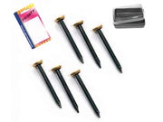 CHIODI IN ACCIAIO TESTA OTTONE IN BLISTER- - mm.20 in bl.15 pz. - 12 blister