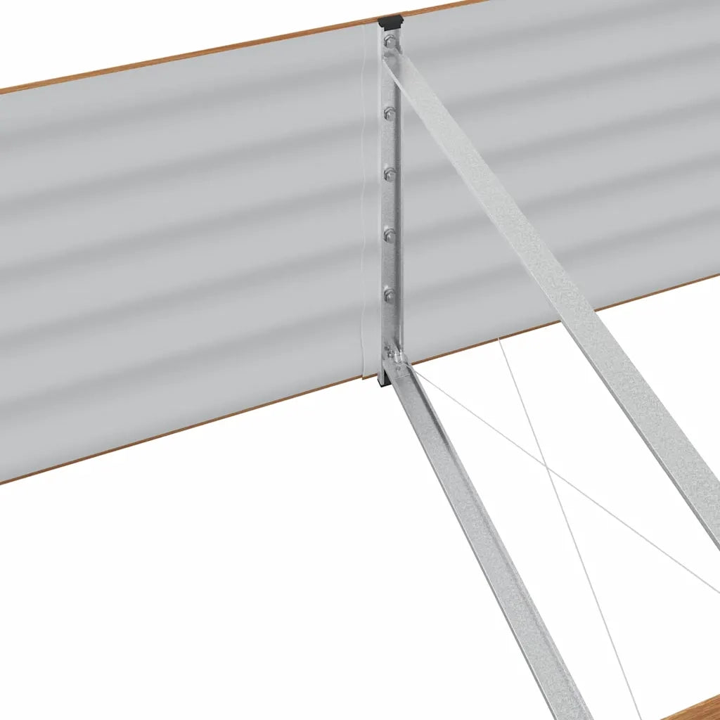 Letto Rialzato Marrone 240 x 80 x 44 cm Acciaio 42011332