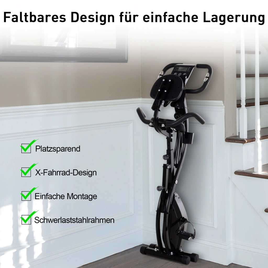 Bicicletta Ellittica 2 in 1 ¨C Minimal ¨C LCD, Pulsossimetro, Regolabile, Pieghevole