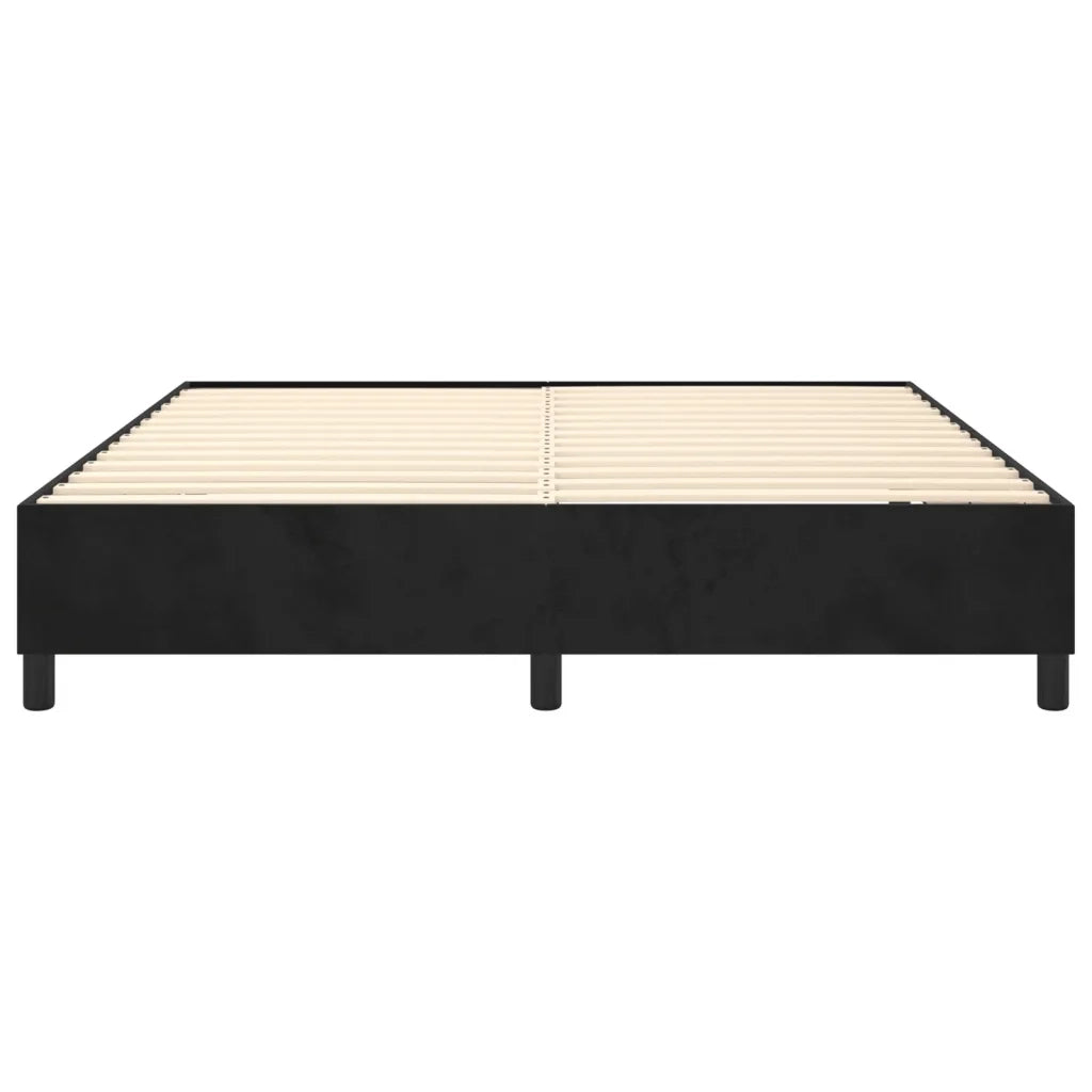 Struttura Letto a Rete a Molle Nero 180x200 cm in Velluto