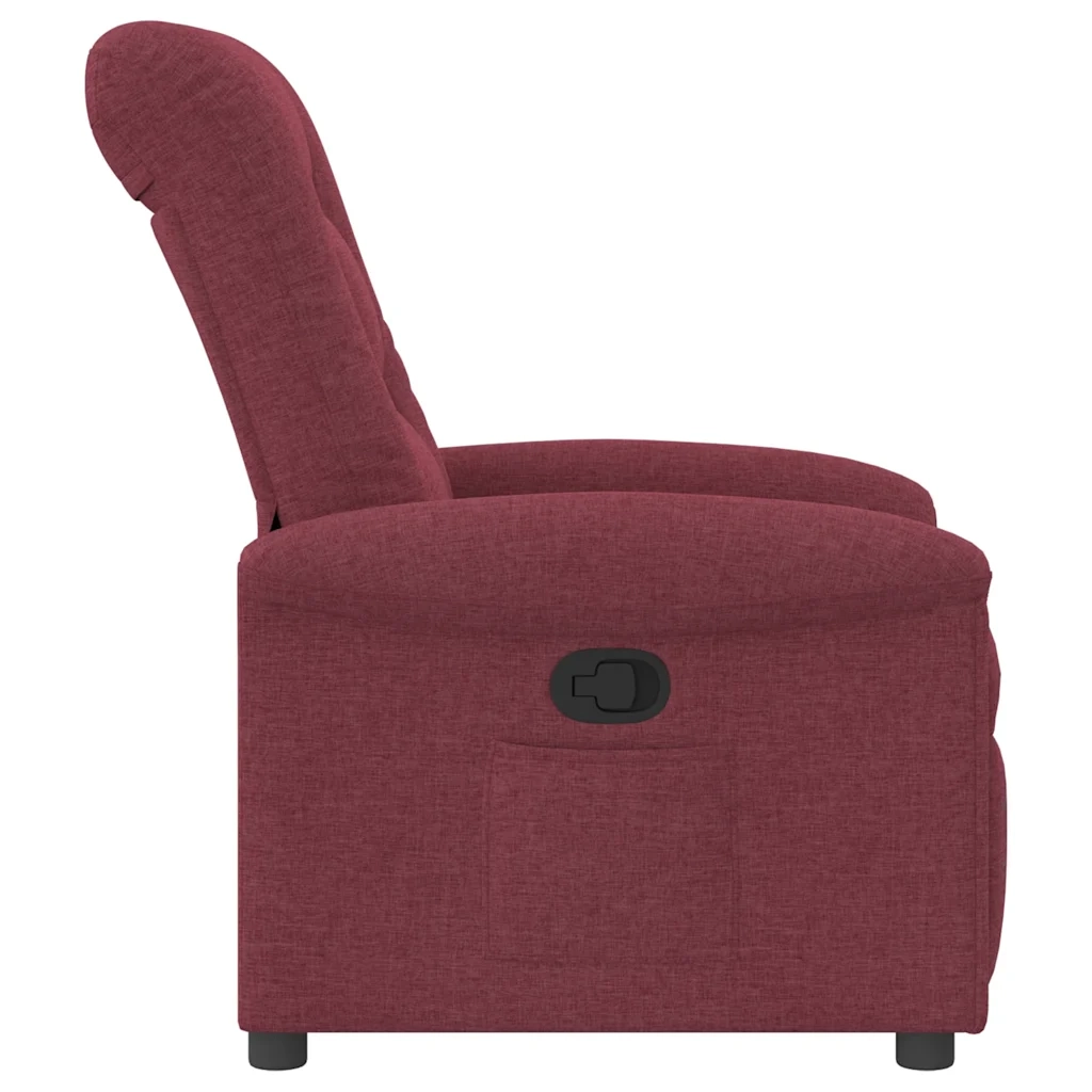 Poltrona Reclinabile in Tessuto Rosso Vino 4015619