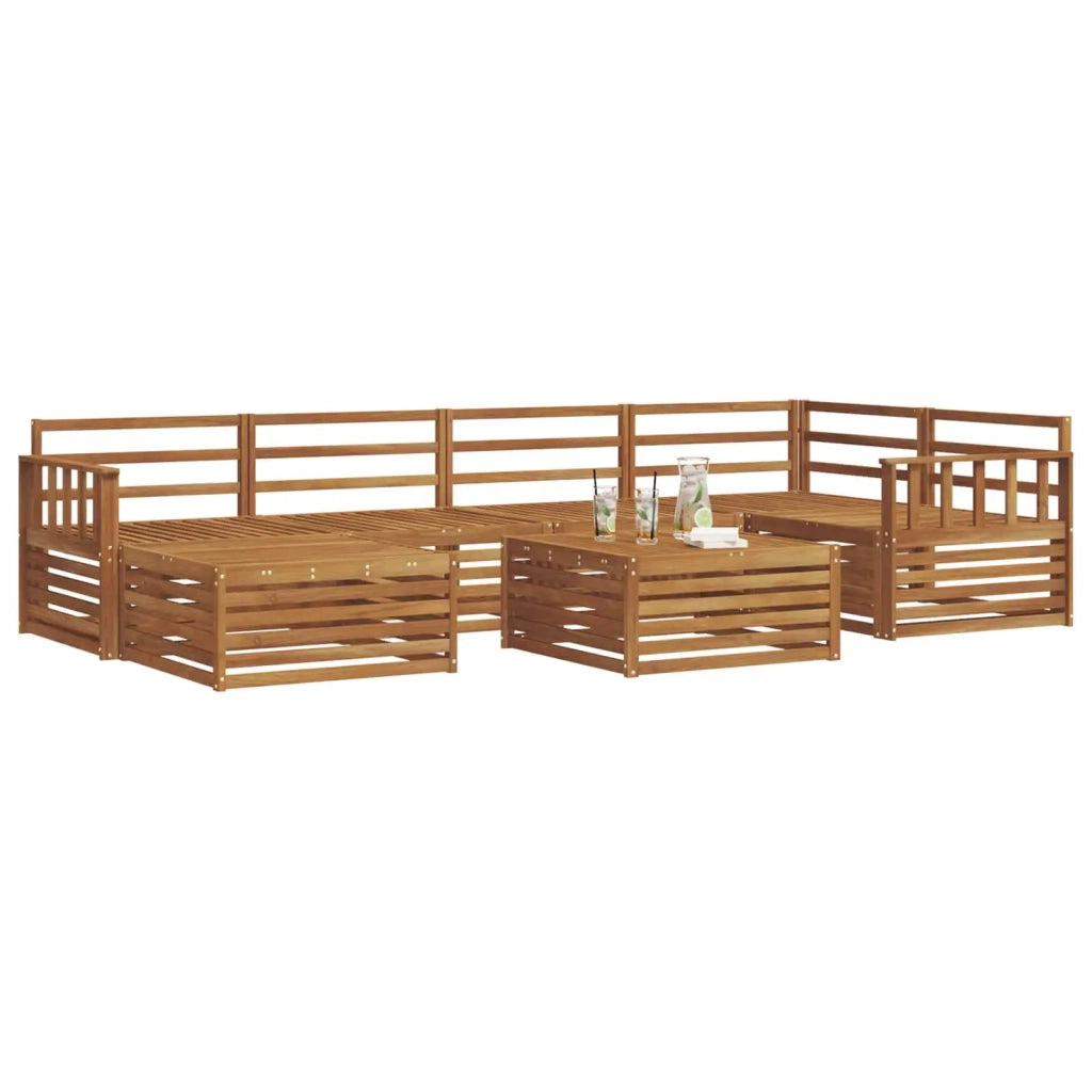 Set di divani da esterno 7 pcs Naturale 3373769