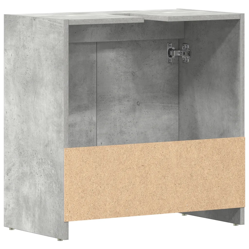 Mobile da Bagno | Armadio da bagno Grigio Cemento 60x33x61 cm in Legno Multistrato