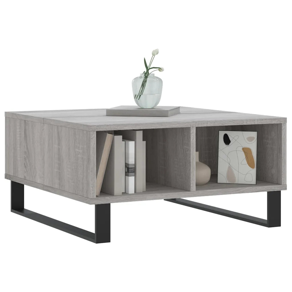 Tavolino da Salotto-Tavolino da soggiorno-Tavolo Grigio Sonoma 60x60x30 cm Legno Multistrato