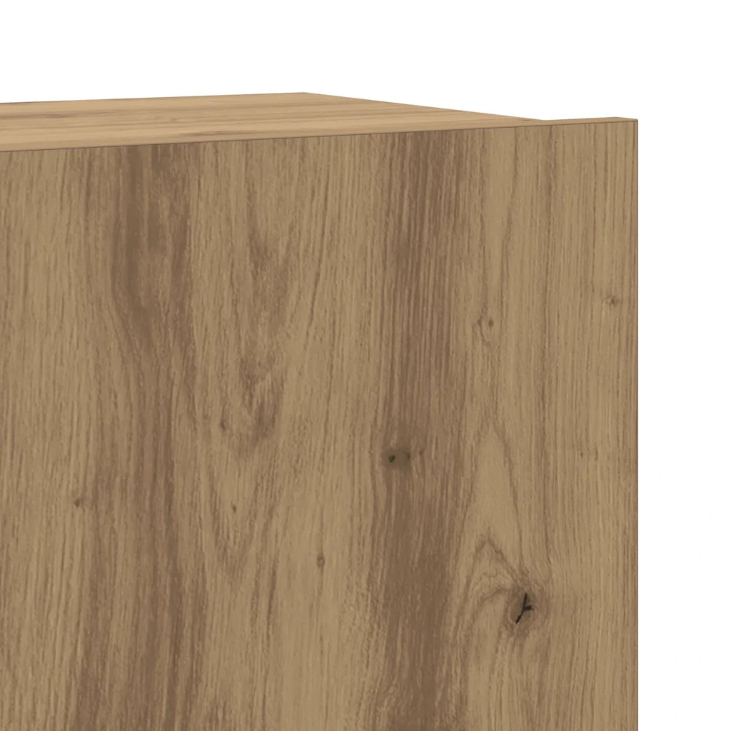 Set Mobile TV 7 pz | Armadietto TV | Mobile Porta TV Montato a Parete Rovere in Legno Multistrato