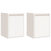 Pensili 2 pz Bianchi 30x30x40 cm in Legno Massello di Pino CFW4424103