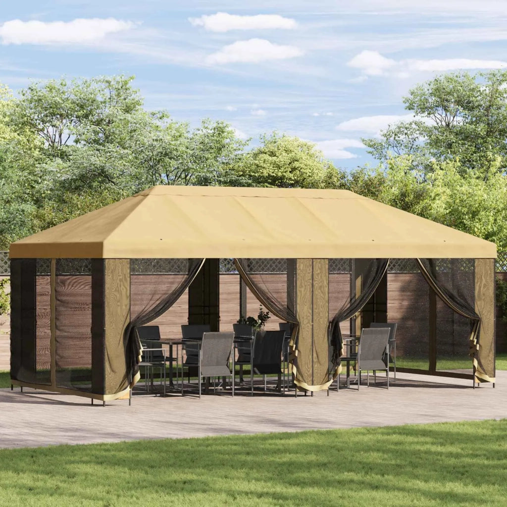 Copertura per Gazebo 6 x 3 m Crema Poliestere 190 900424
