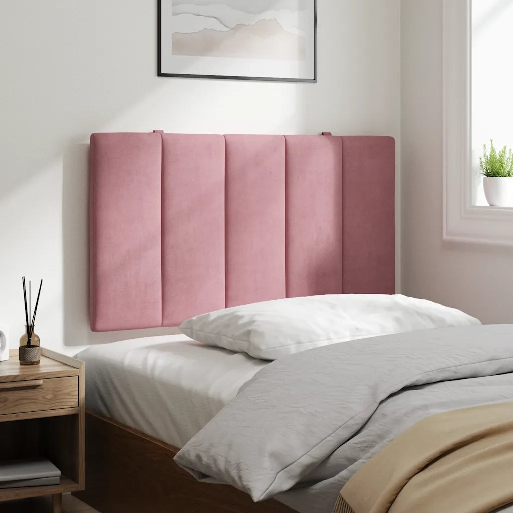 Cuscino Testiera Hanko Rosa 90 cm in Velluto 374654