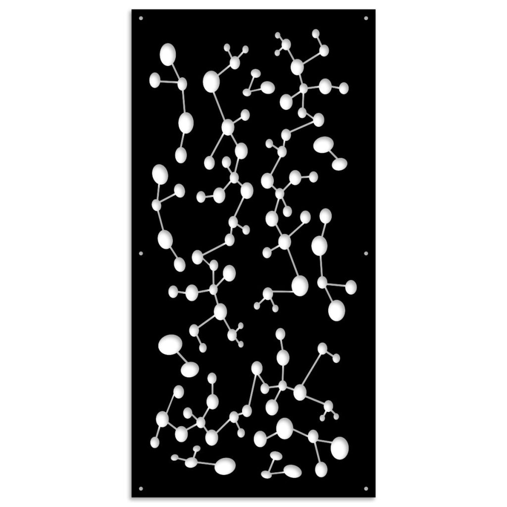 NANOTECH - Pannello in PVC traforato - Parasole Colore: nero, Misura: 47x94 cm