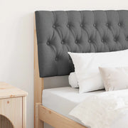 Testiera imbottita-Testiera con Cuscini-Testata Grigio scuro 90 cm Pino massello 822245
