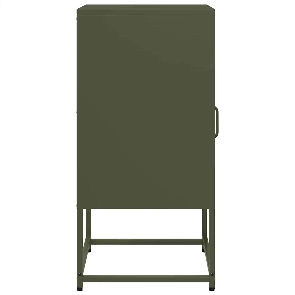 Comodino Verde Oliva 36x39x78 cm in Acciaio Laminato a Freddo 853414