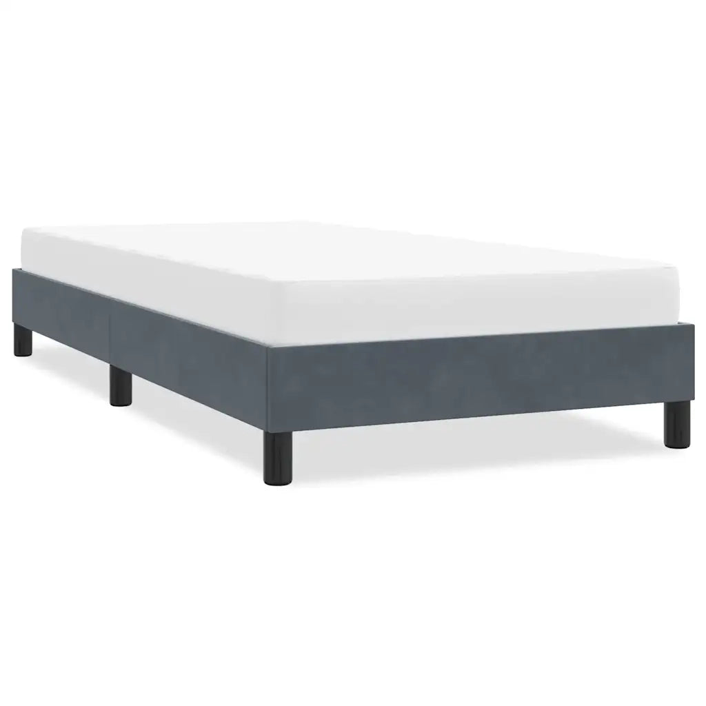 Giroletto senza Materasso-Struttura Letto Grigio Scuro 100x210 cm Velluto