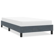 Giroletto senza Materasso-Struttura Letto Grigio Scuro 100x210 cm Velluto