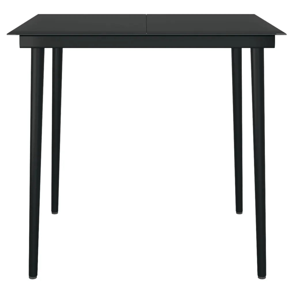 Set da Pranzo da Giardino 3 pz | Set Salotto da Giardino con Cuscini Polyrattan e Vetro