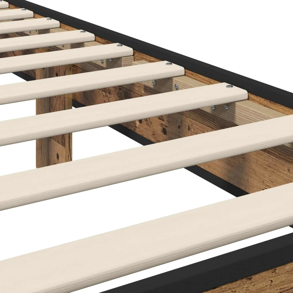 Letto singolo | Letto per adulti | Struttura letto con testata Legno antico 80 x 200 cm