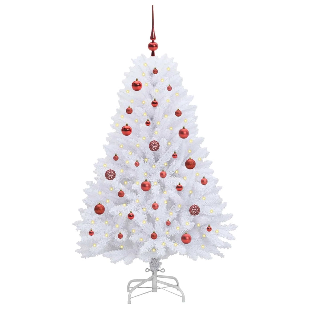 Albero di Natale Artificiale con Rami Pieghevoli Bianco 150 cm 3426585
