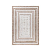 Tappeto moderno Sarai 100 in ciniglia marrone e beige