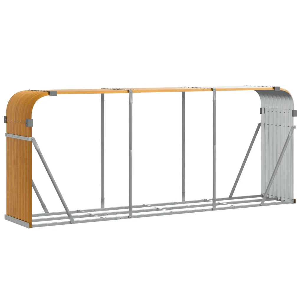 Portaceppi Effetto Legno 234x45x100 cm in Acciaio Zincato CFW1144595
