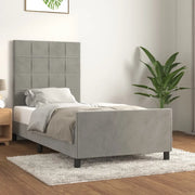 Giroletto senza Materasso Grigio Chiaro 100x200 cm Velluto 3125739