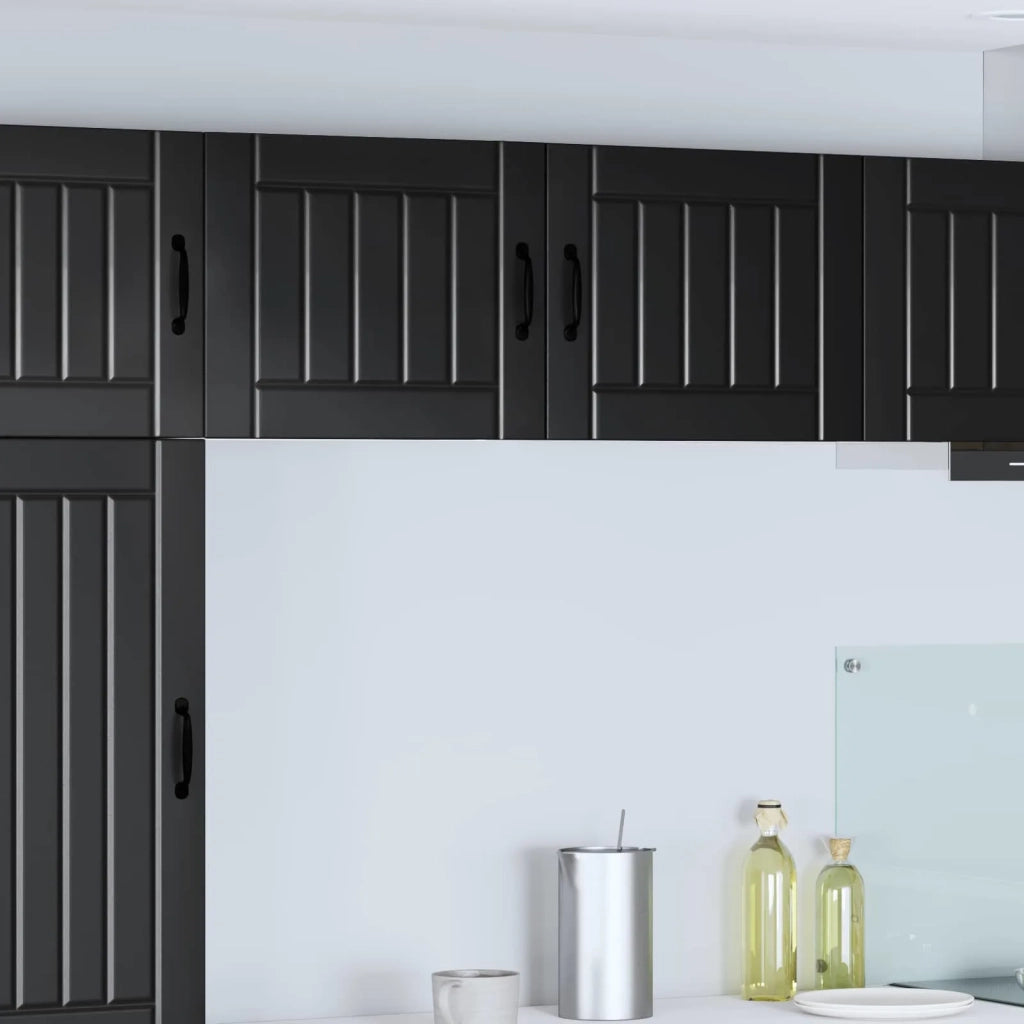 Pensile da cucina | Armadietto a muro LUCCA 2 pz Nero 50 x 31 x 40 cm