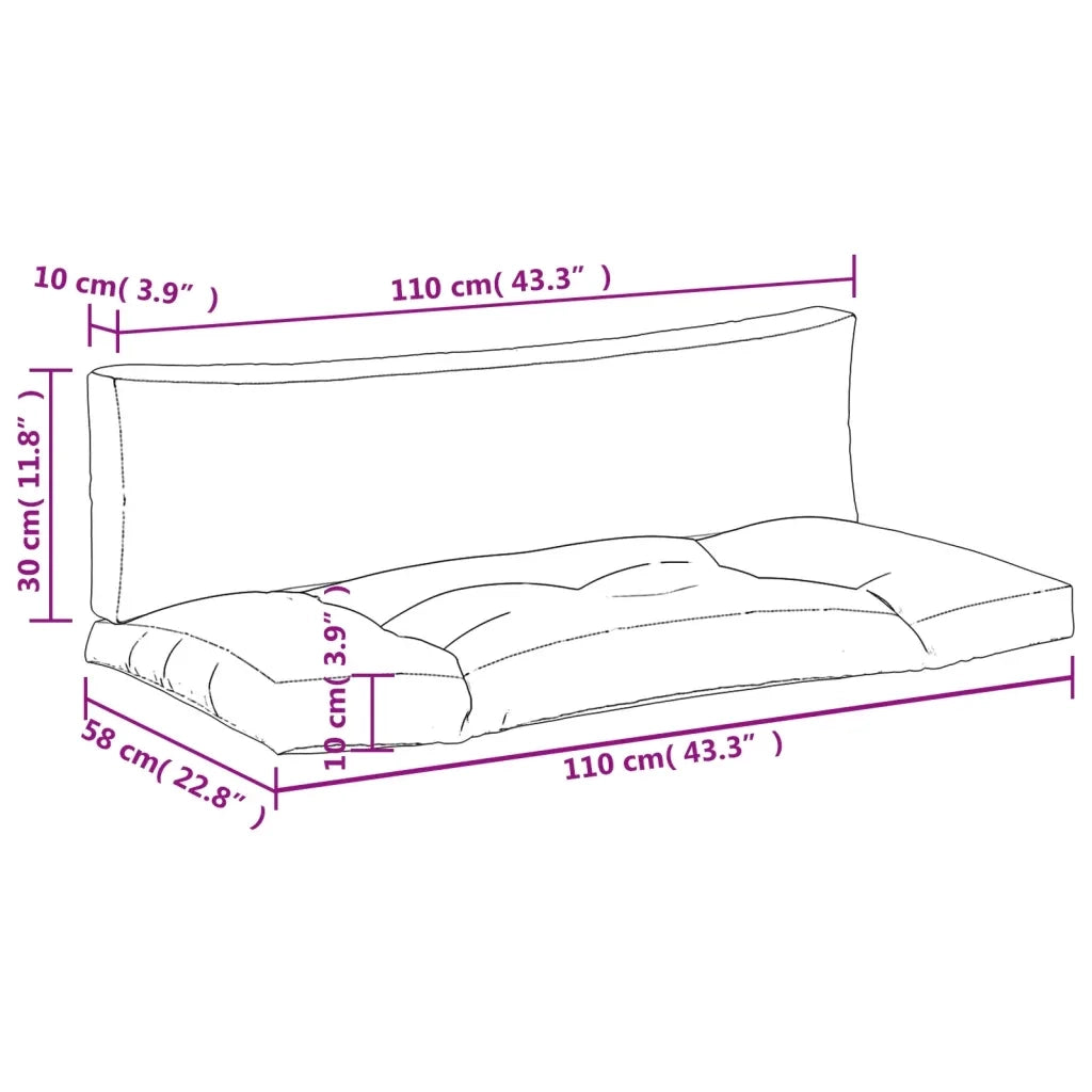 Cuscini per Pallet 2 pz | Cuscini per sedie Multicolore in Tessuto Oxford