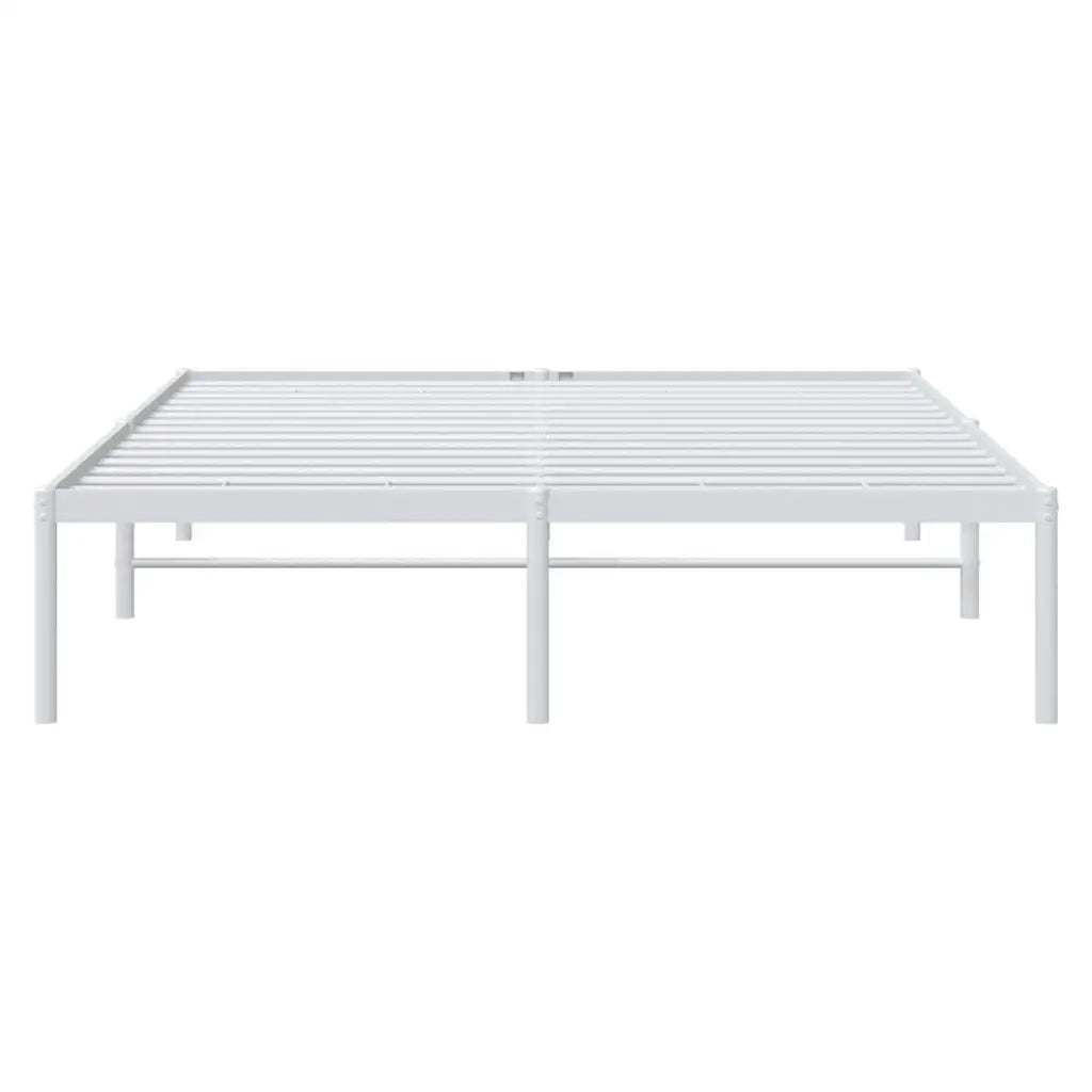 Letto matrimoniale | Letto per adulti | Giroletto in Metallo Bianco 140x200 cm